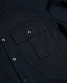 Pleated Pocket Shirt | Navy