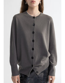 Plie | Pure Merino Wool Cardigan | Storm