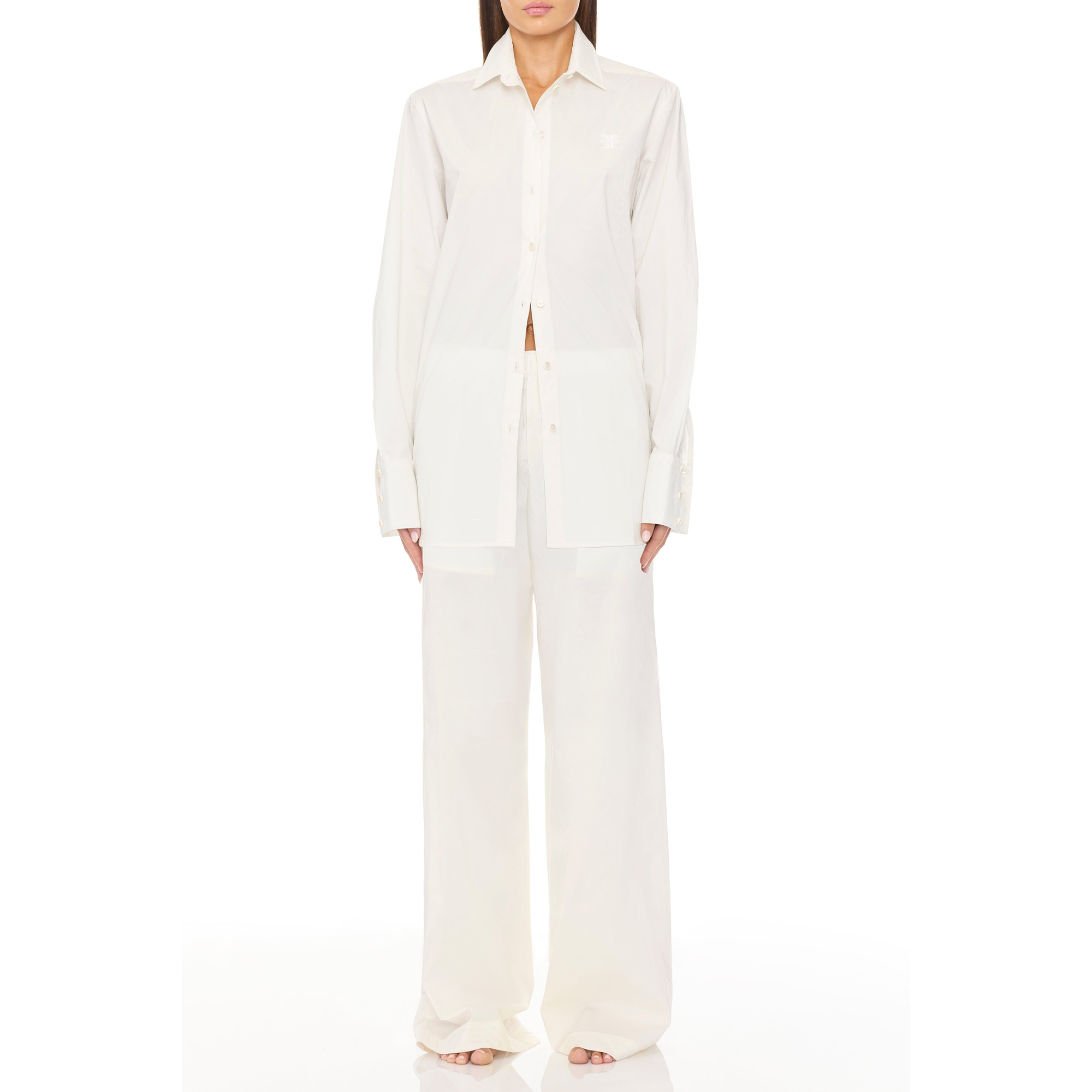 Poplin Lounge Pant | White