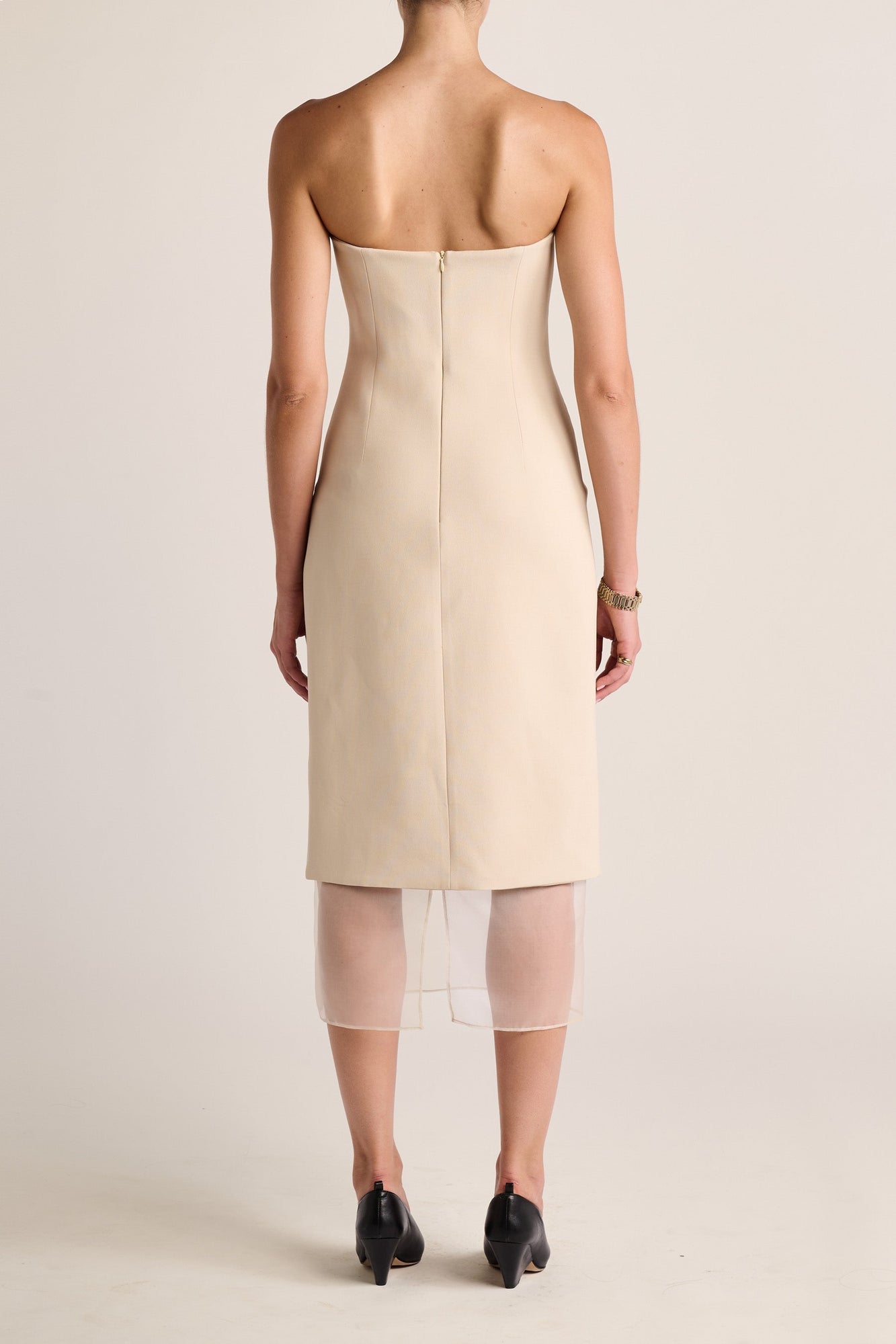 Portia Strapless Dress | Oyster