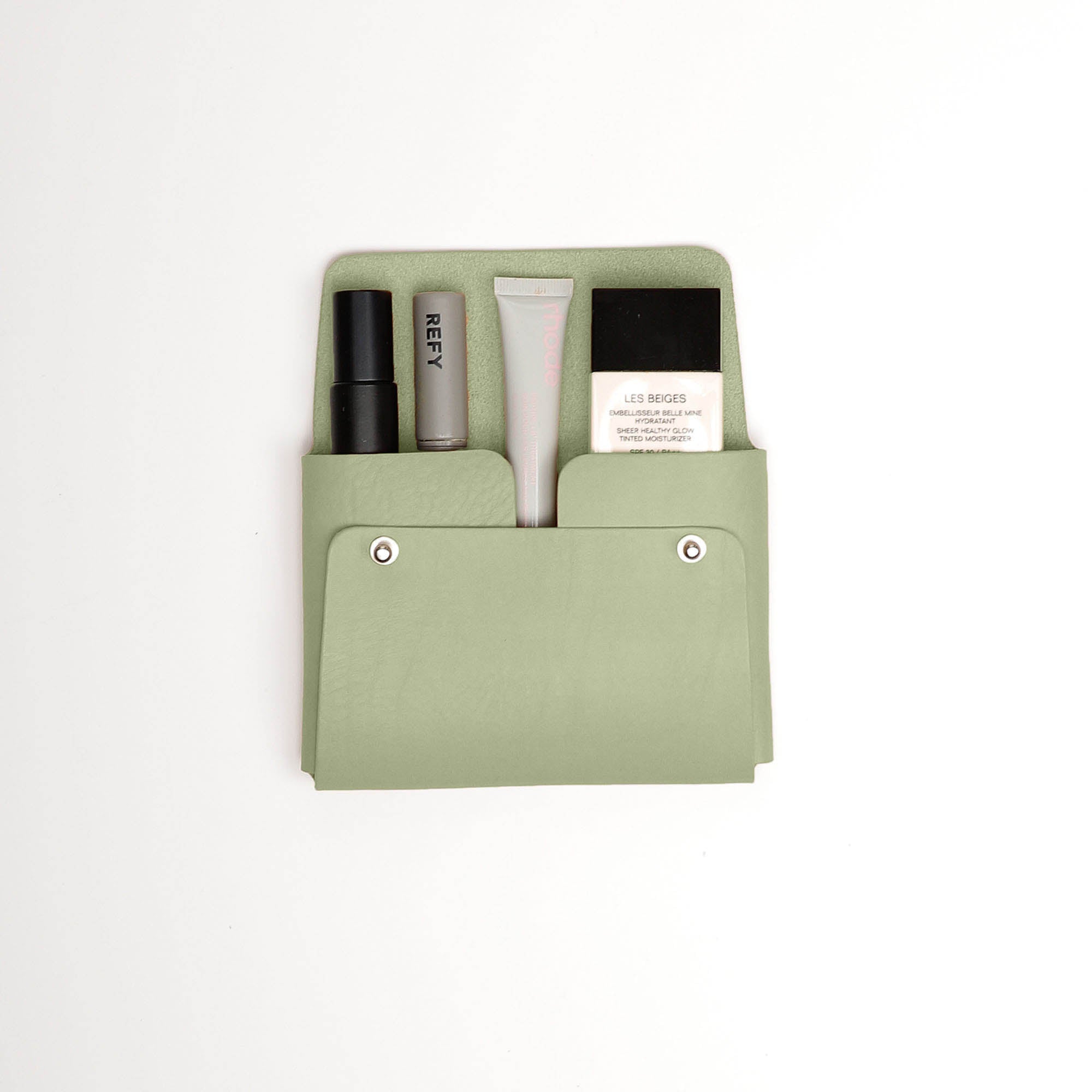 Suede Medium Pouch | Sage