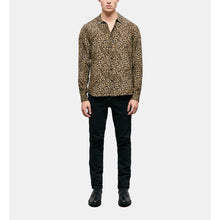 Print Silk Shirt With Classic Collar | Men | Leopard