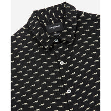 Printed Cotton Classic Collar Shirt | Men | Black x White