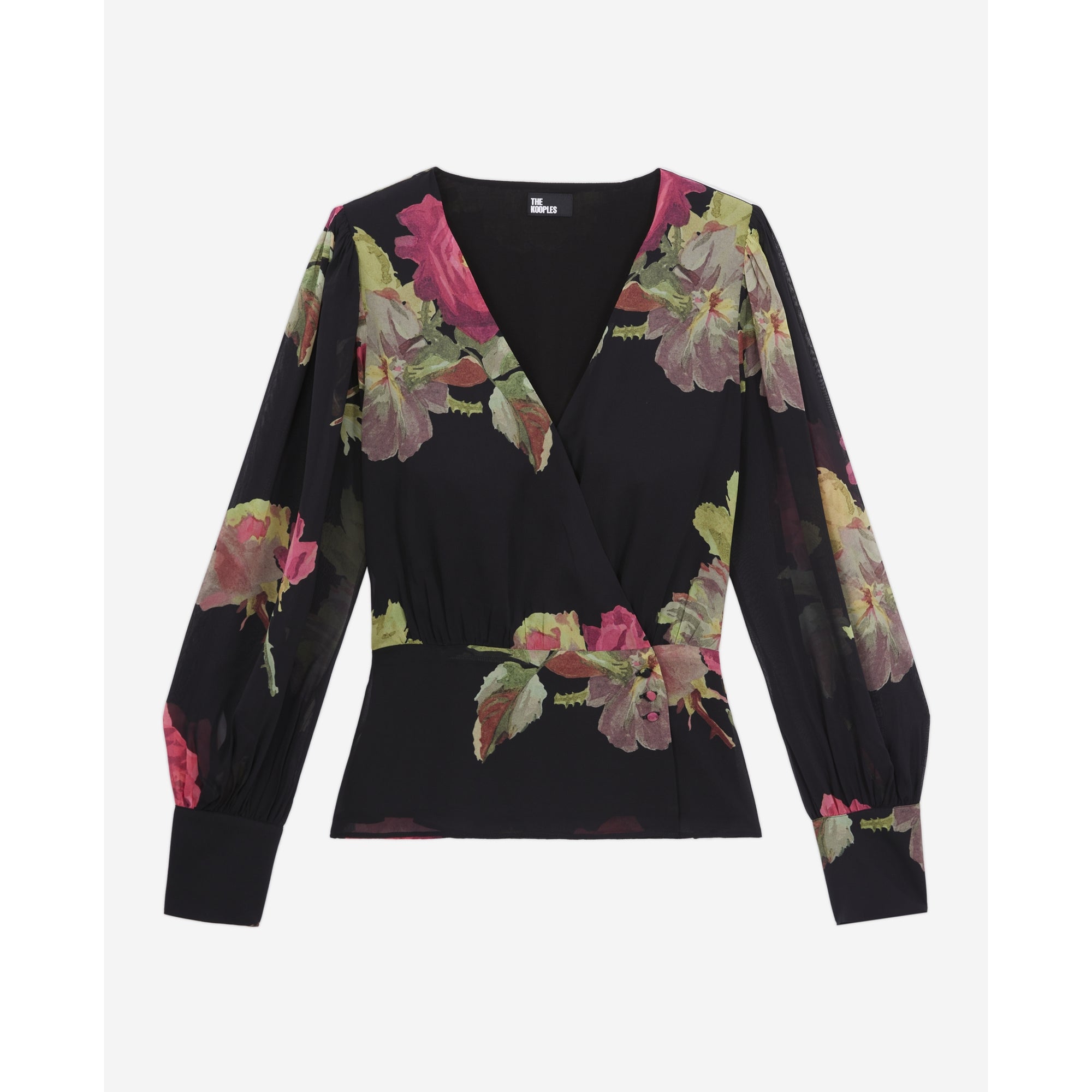 Printed Crossover Top | Women | Pink Black