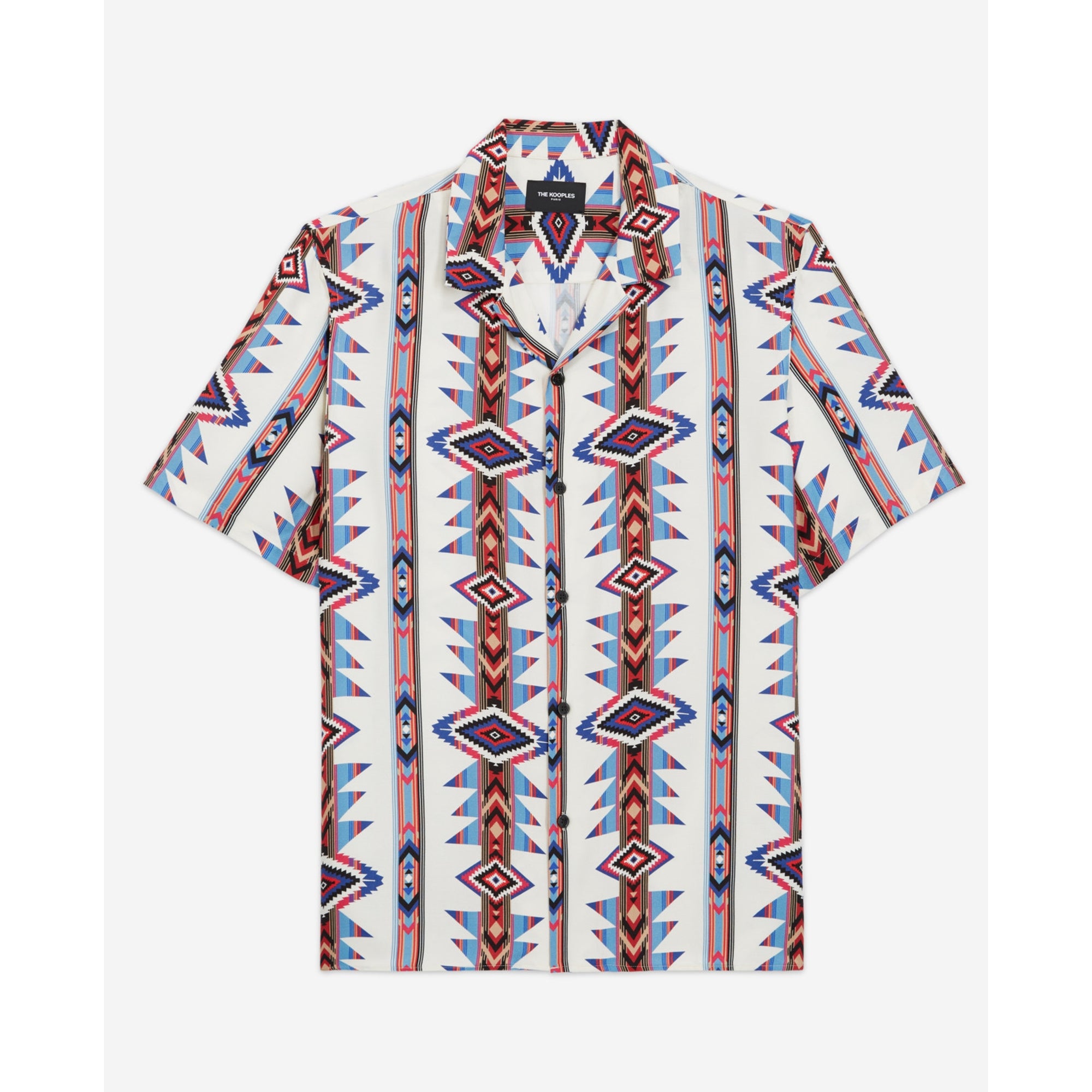 Printed Hawaiian Collar Shirt | Men | Ecru