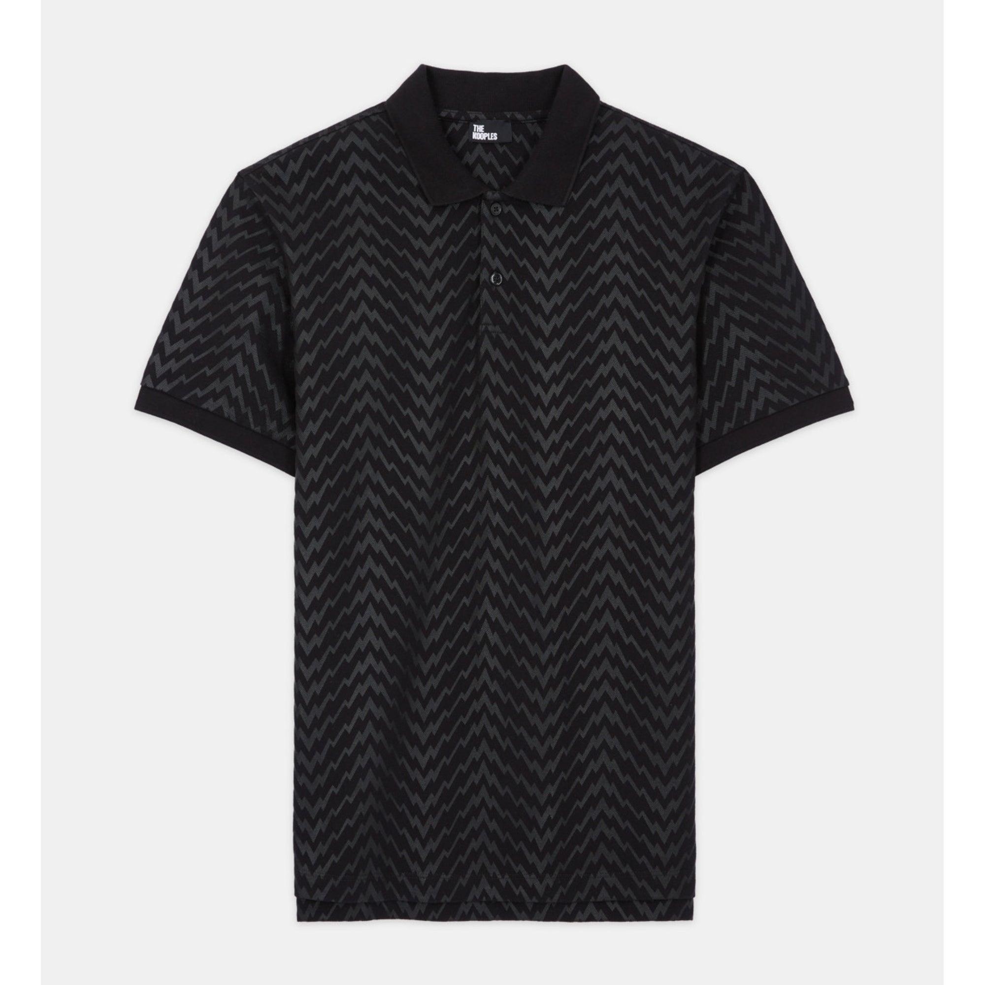 Printed Polo Shirt | Men | Black