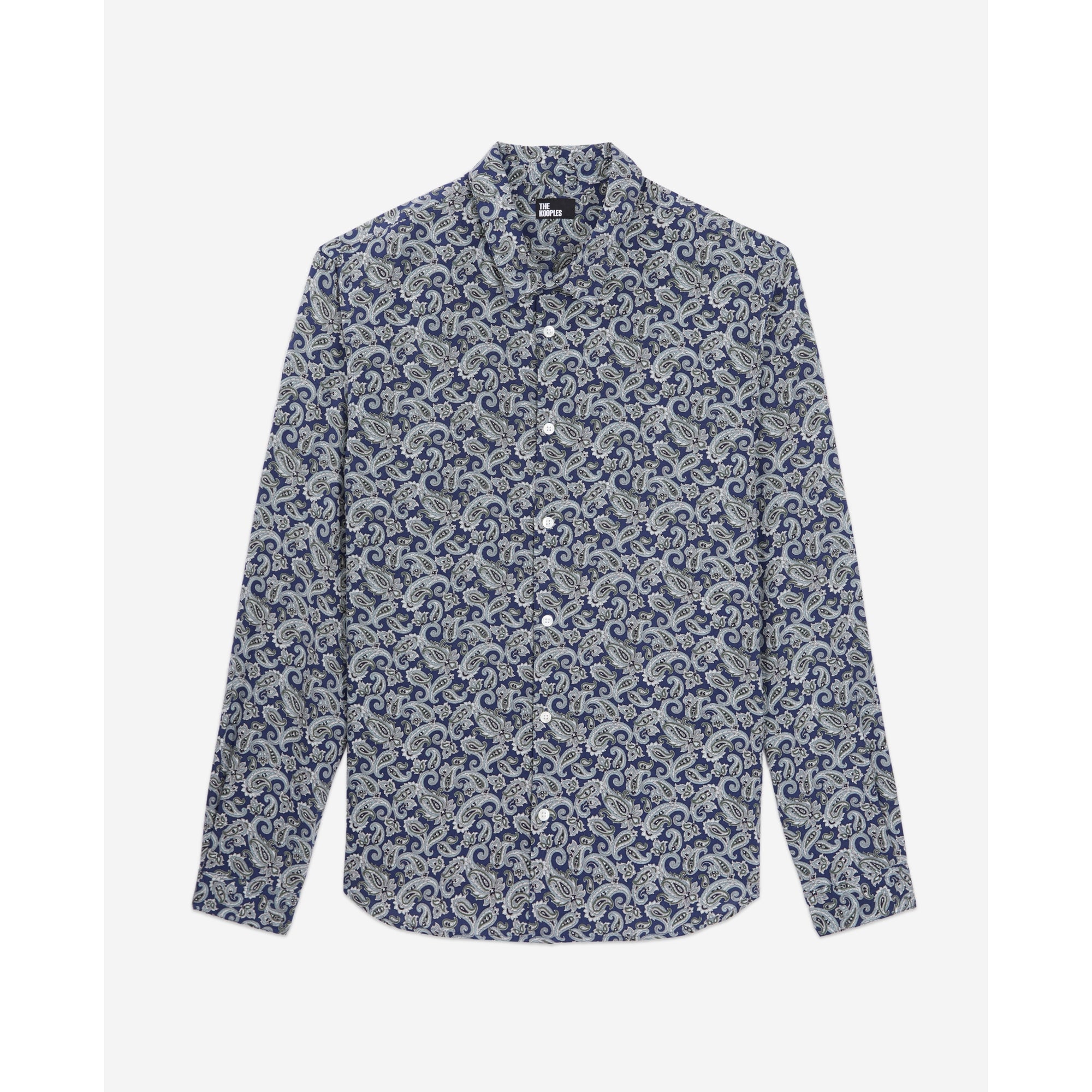 Printed Shirt | Men | Navy x Blue