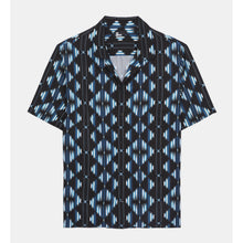 Printed Short Sleeved Shirt | Men | Black x Green