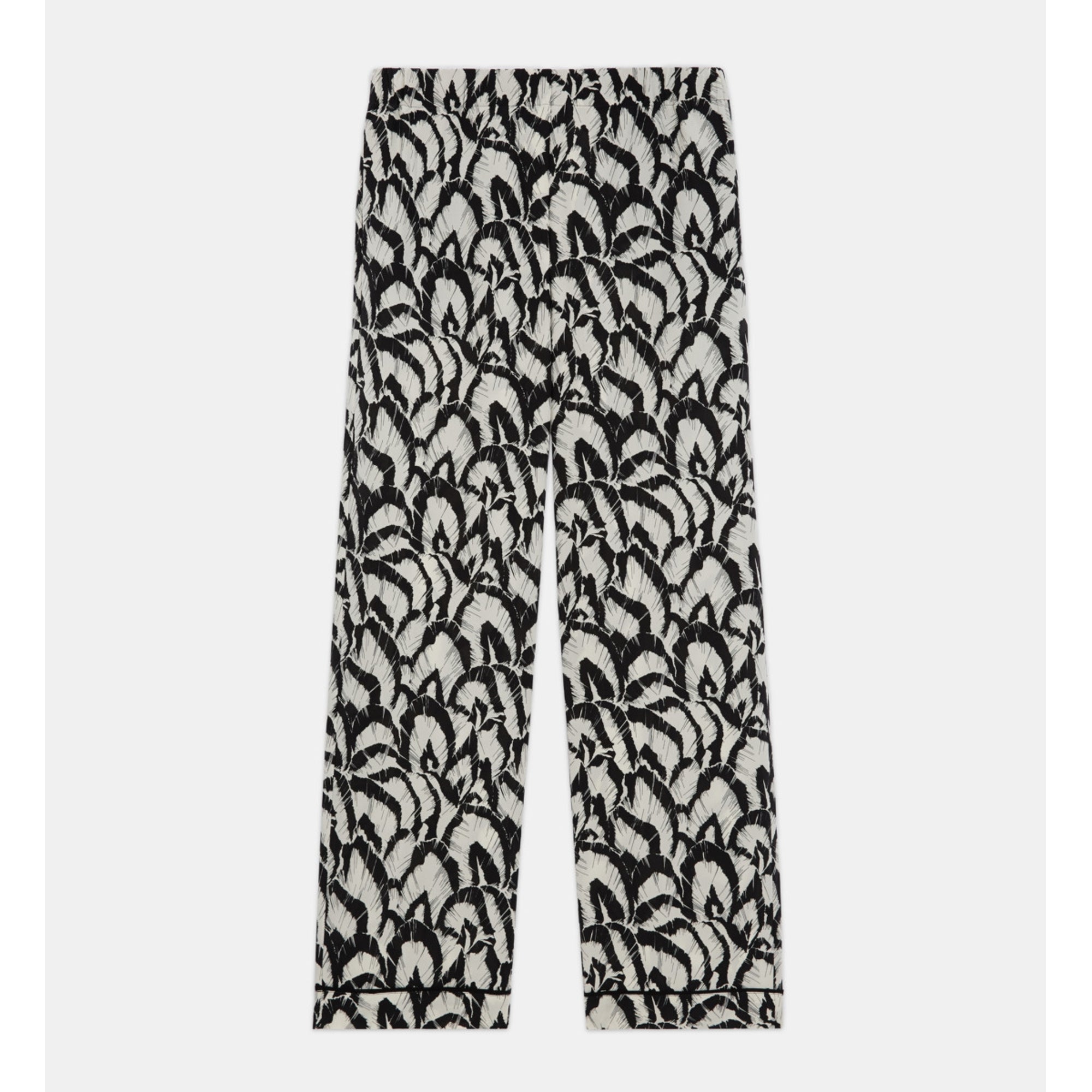 Printed Silk Pants | Women | Off White x Black