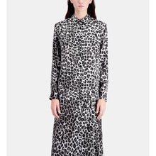 Printed Silk Shirt | Women | Black x White Leopard