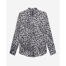 Printed Silk Shirt | Women | Black x White Leopard