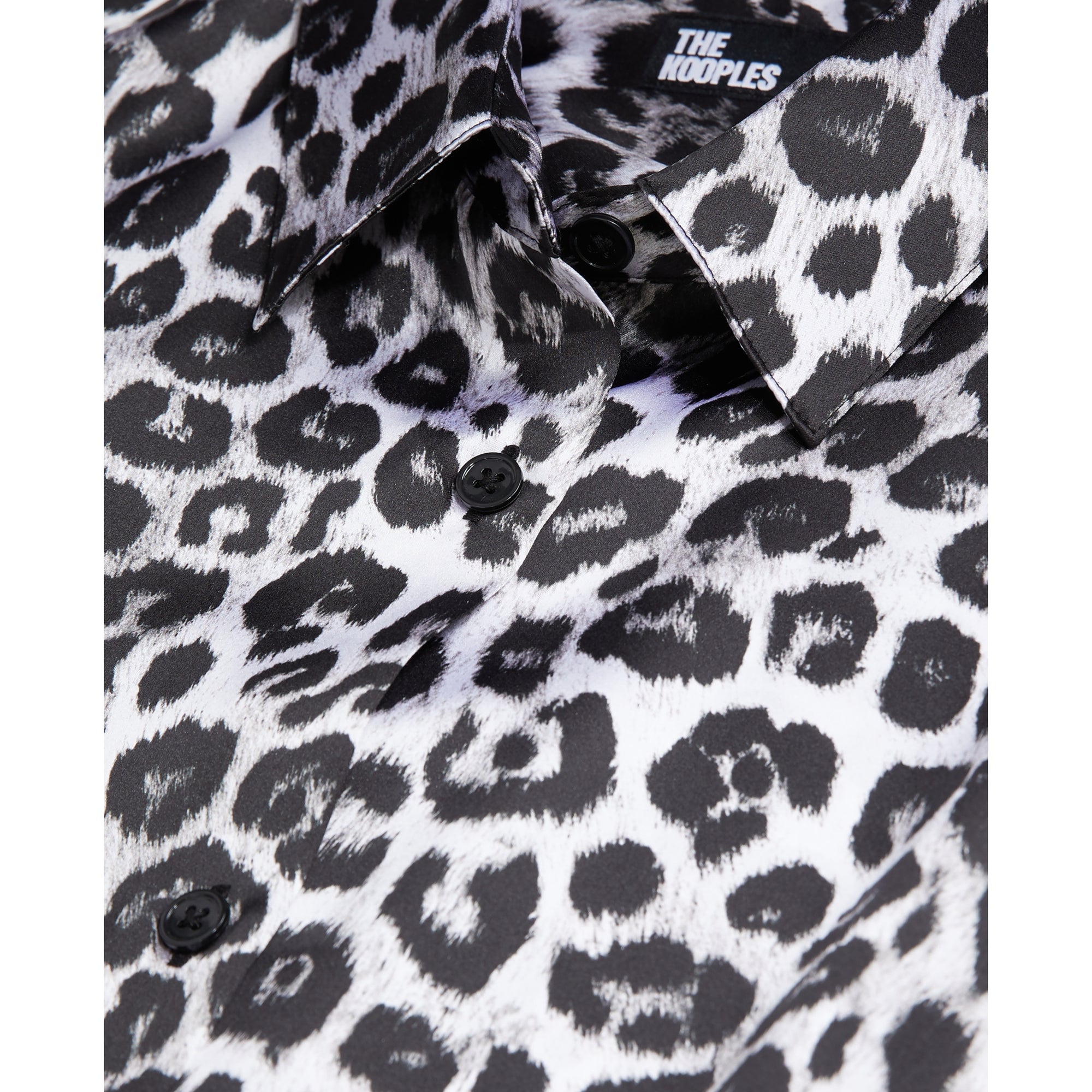 Printed Silk Shirt | Women | Black x White Leopard