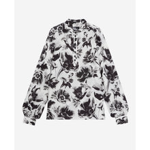 Printed Top With Buttoning | Women | Black x White