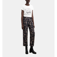 Printed Trousers | Women | Black x Pink