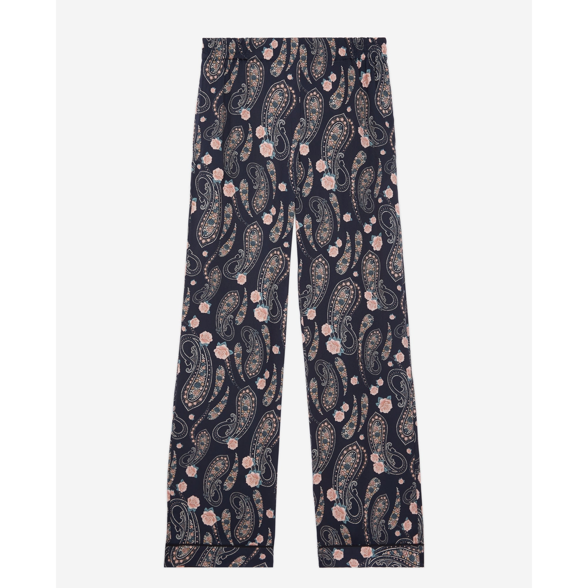 Printed Trousers | Women | Black x Pink