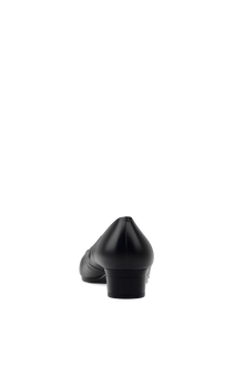The Pump Wide Width Flat | Coal Stretch Leather