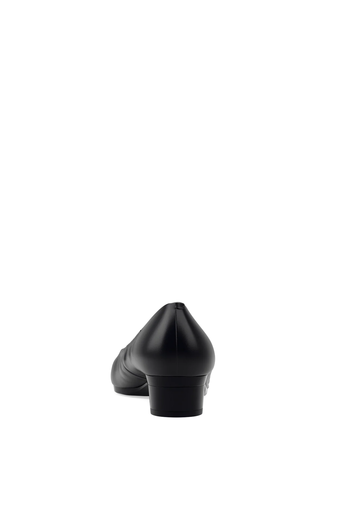 The Pump Wide Width Flat | Coal Stretch Leather