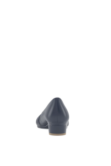 The Panel Pump | Navy Leather