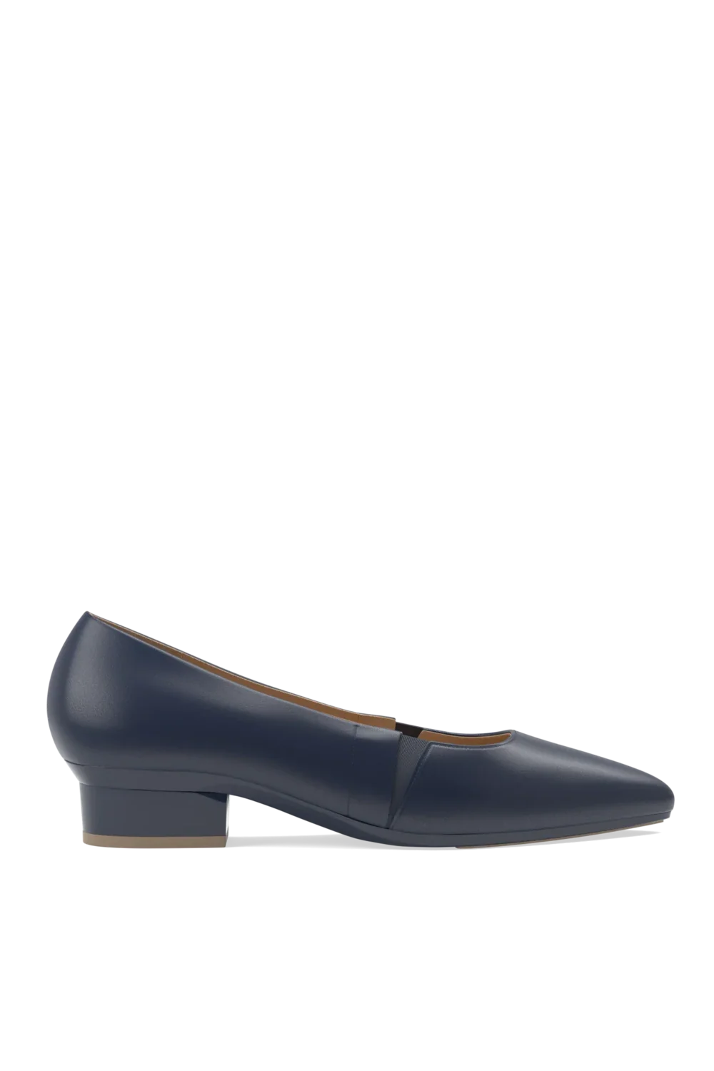 The Panel Pump | Navy Leather