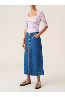 Purple Mesh Blouse | Orchid Bloom