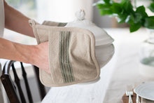 Pot Holder | Vintage Spruce Green Stripe | Set of 2