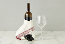 Dinner Napkins | Vintage Merlot Red Stripe | Set of 4