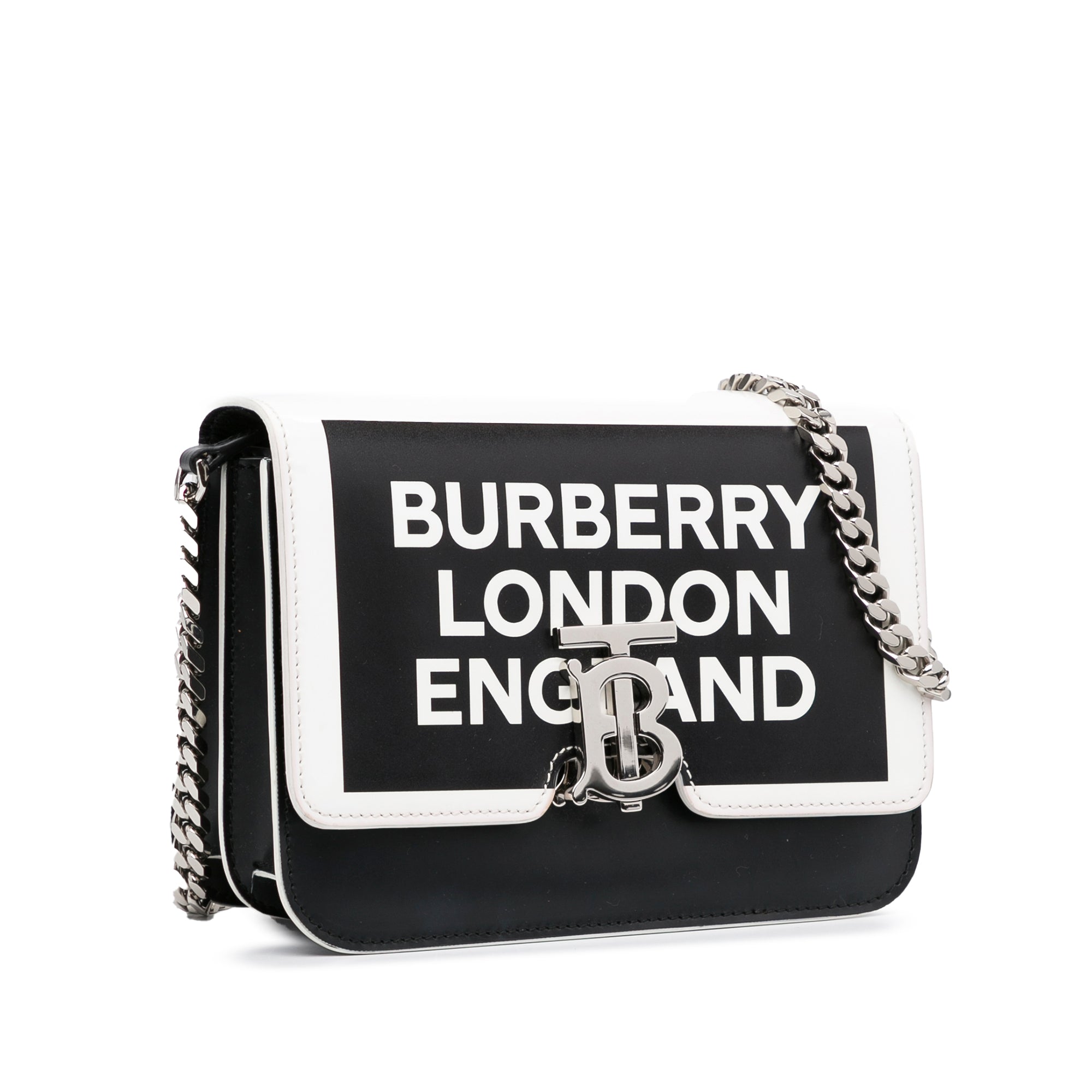 Burberry Pre-Owned TB Logo Print Crossbody | Women | Black x White