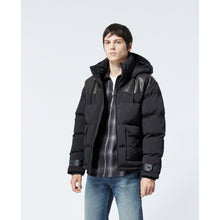 Quilted Puffer Jacket With Western Detail | Men | Black