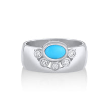 Women | Apollonia Turquoise Cigar Band | 14k White Gold