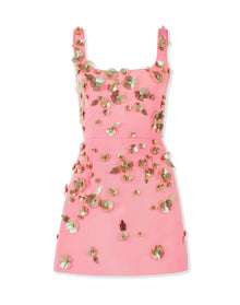 Embroidered Thin Strap Mini Dress | Sunset Multi