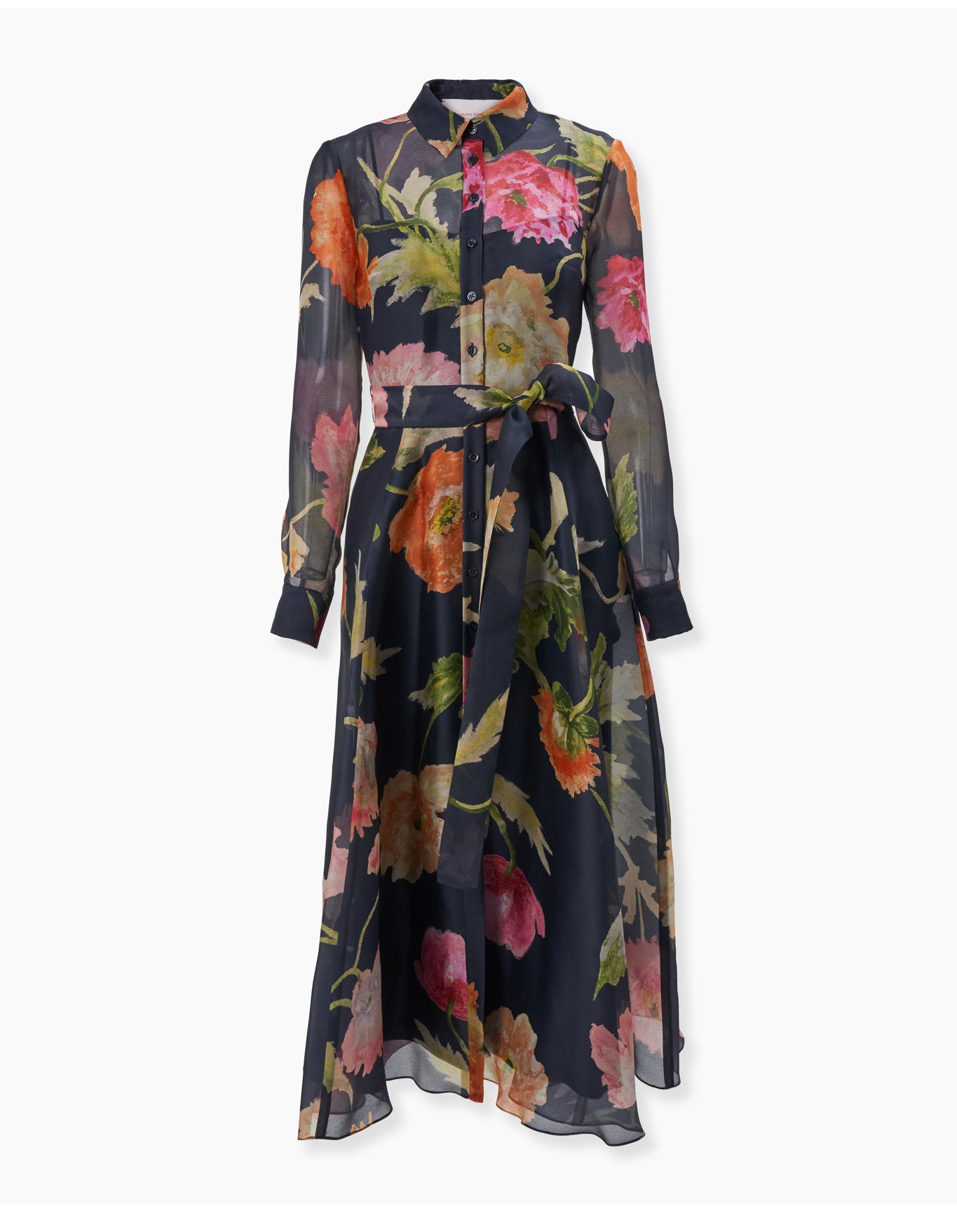 Midi Trench Dress | Midnight Multi