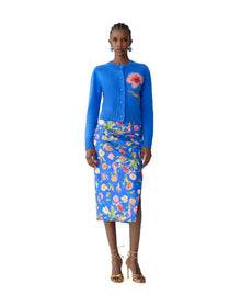 Ruched Midi Skirt | Bluebell Multi