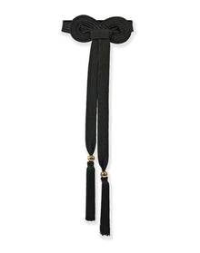 Satin Trapunto Belt | Black