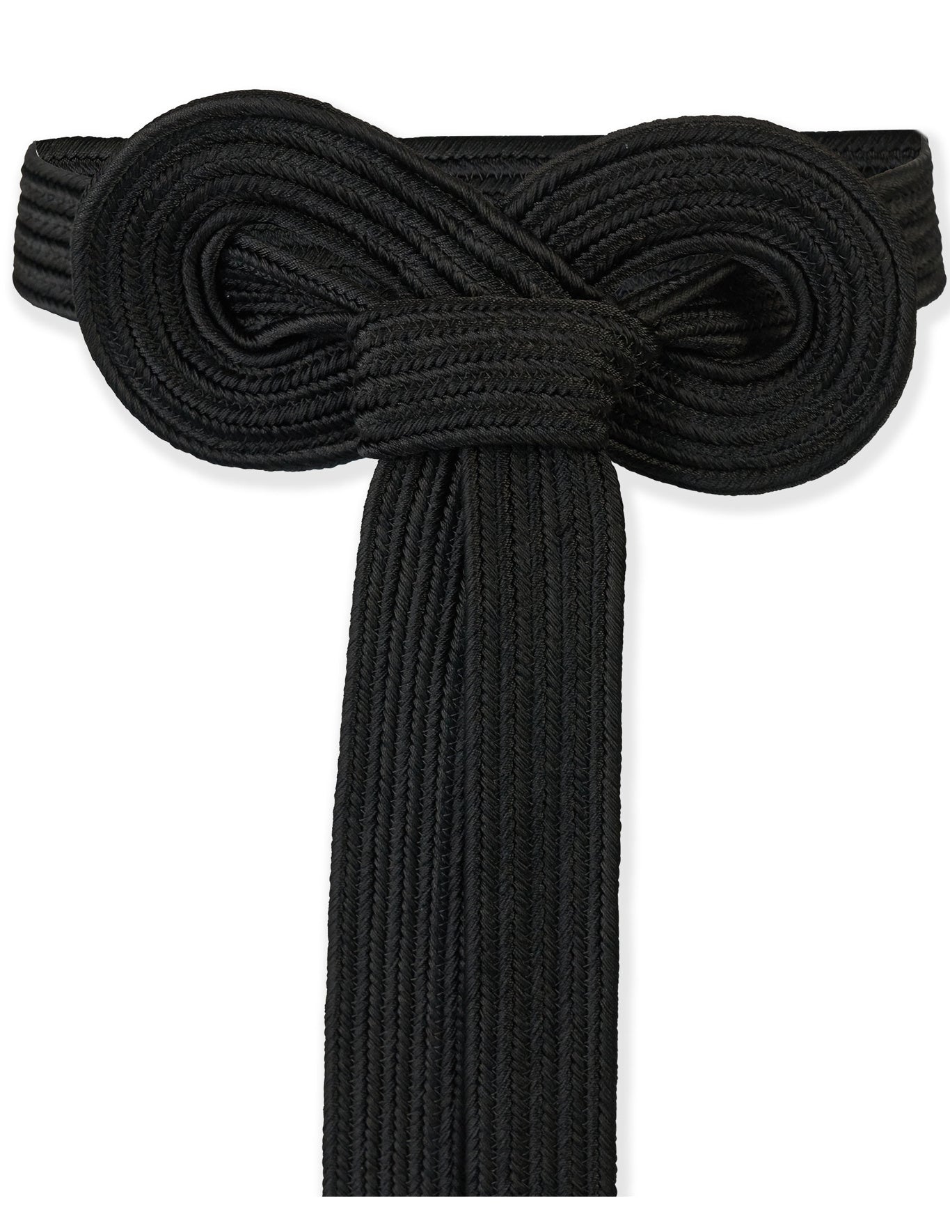 Satin Trapunto Belt | Black