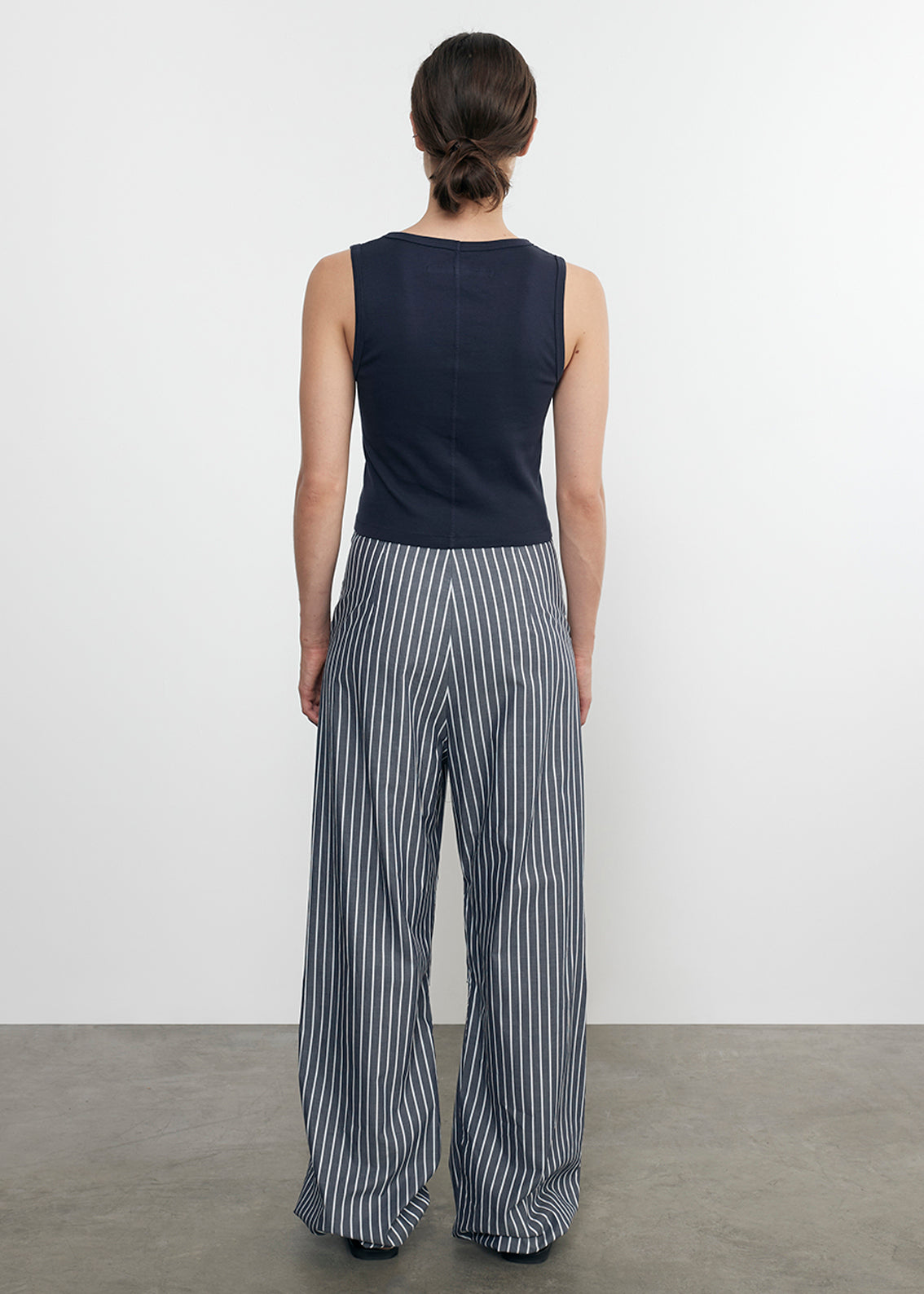 Poplin Flight Pant | Navy/White
