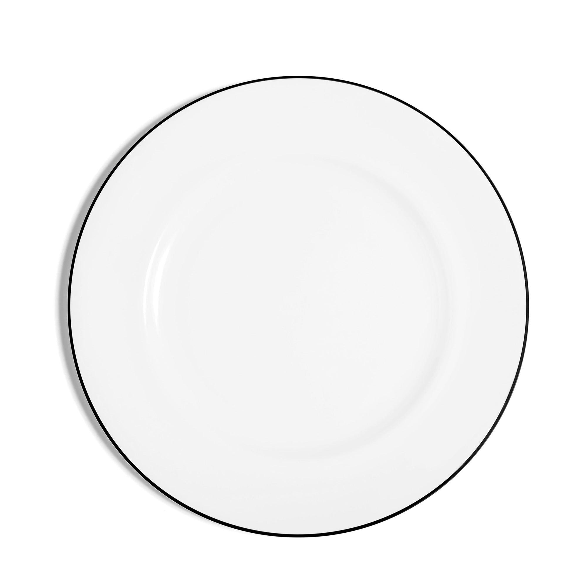 Rimmed Bread and Butter Plate (Set of 2) | Bone China | White | Matte Black | Line Collection