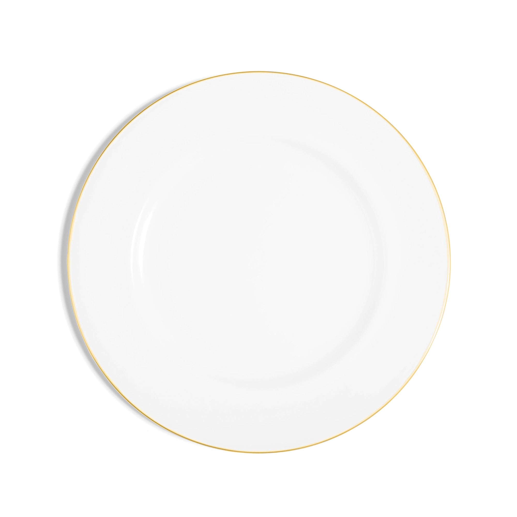 Rimmed Bread and Butter Plate (Set of 2) | Bone China | White | Gold | Line Collection