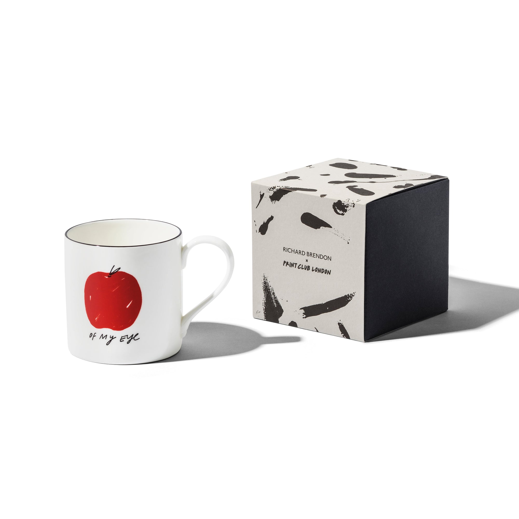 Large Mug (Set of 2) | Bone China | White | Apple Of My Eye | Print Club London