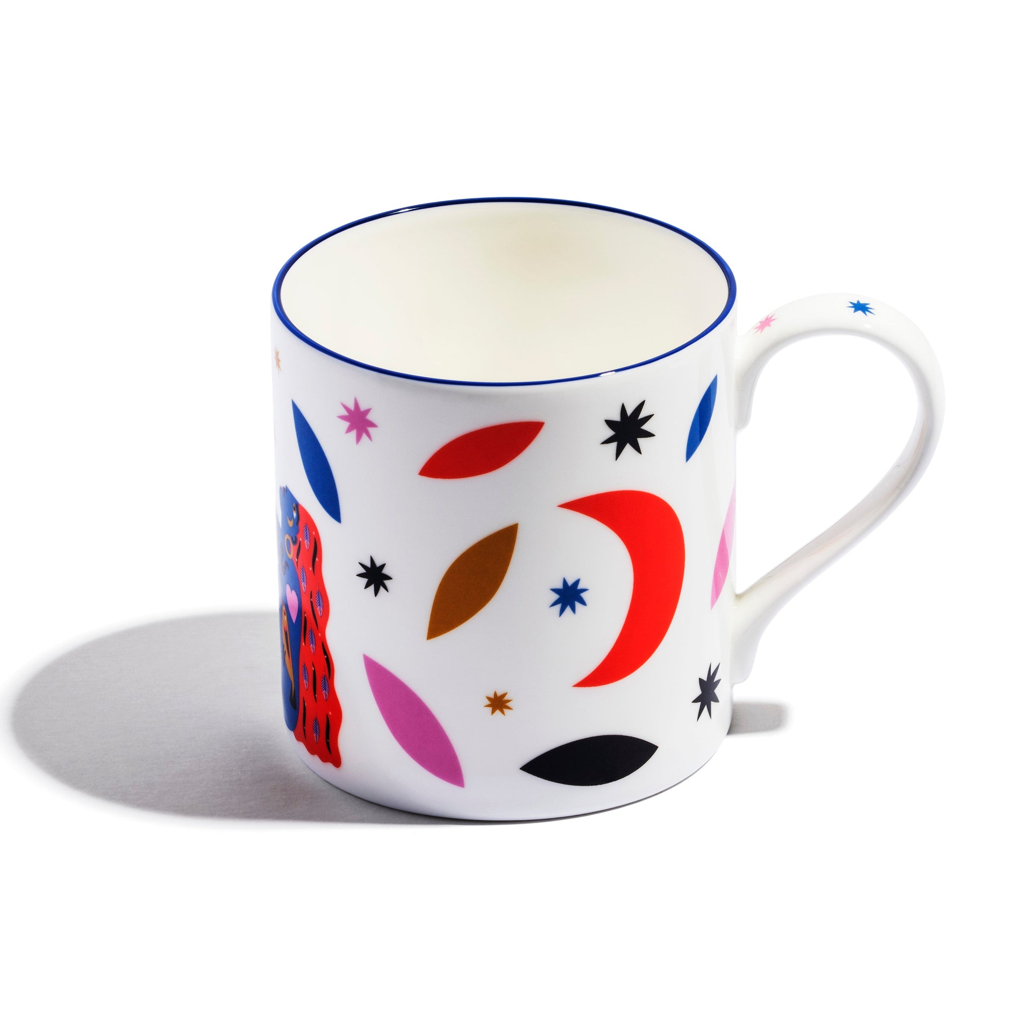 Large Mug (Set of 2) | Bone China | White | To The Stars | Print Club London