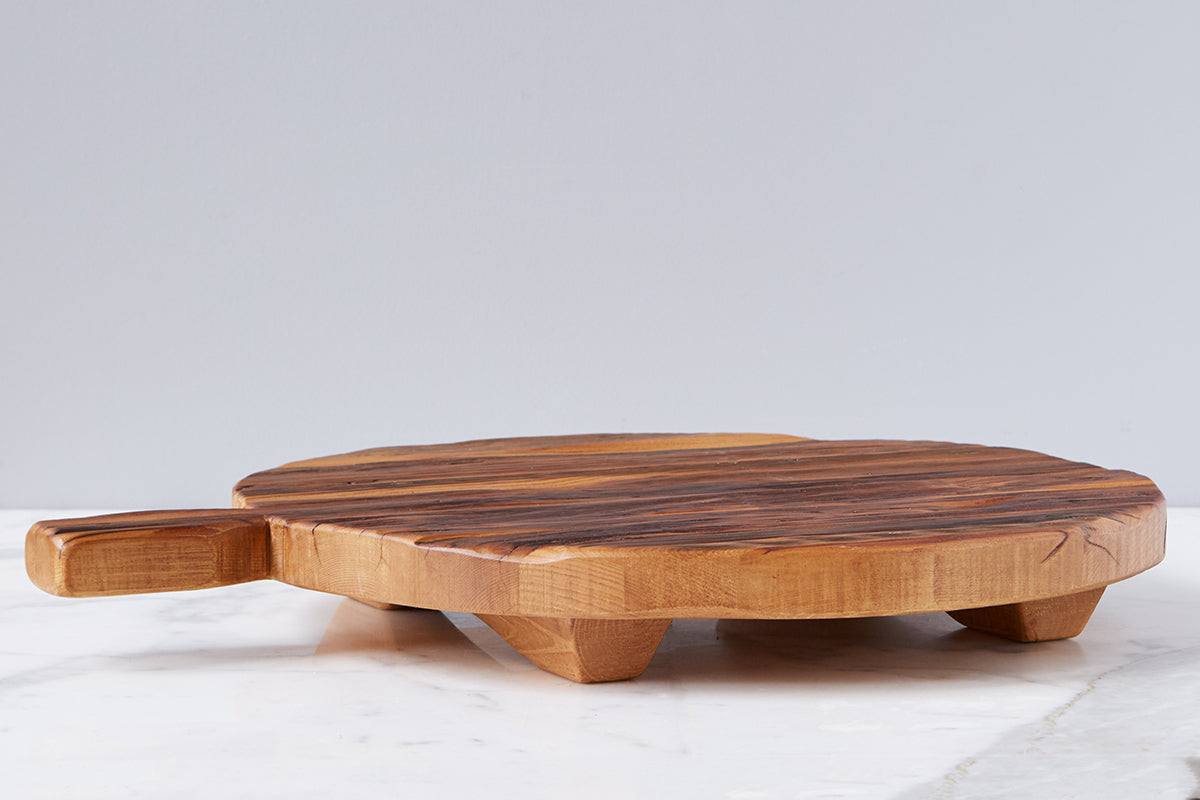 Classic Oversized Round Footed Board | Natural