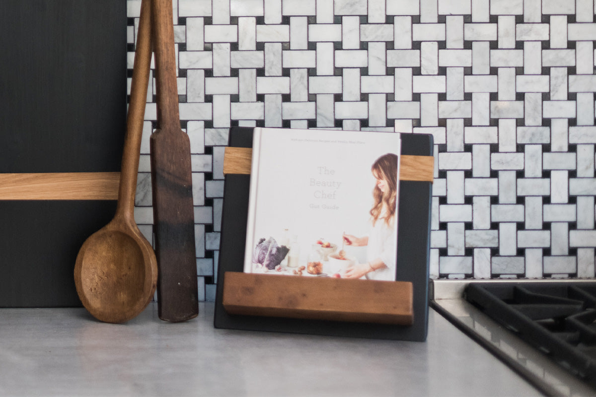 Modern iPad/Cookbook Holder | Black