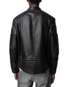 Men | Lean Biker Leather | Anthracite
