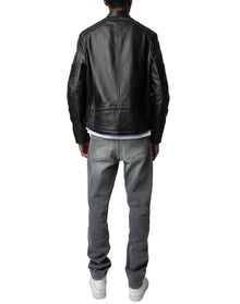 Men | Lean Biker Leather | Anthracite