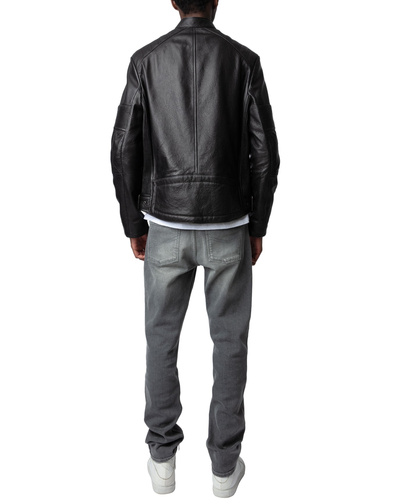 Men | Lean Biker Leather | Anthracite