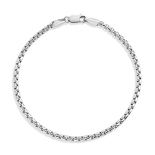 Round Box Chain Bracelet Vermeil 14k White Gold 6in 6.5in 7in 7.5in First