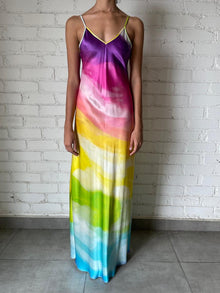 Rococo Sand | Aimee Long Dress | Watercolor Rainbow