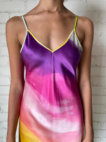 Rococo Sand | Aimee Long Dress | Watercolor Rainbow
