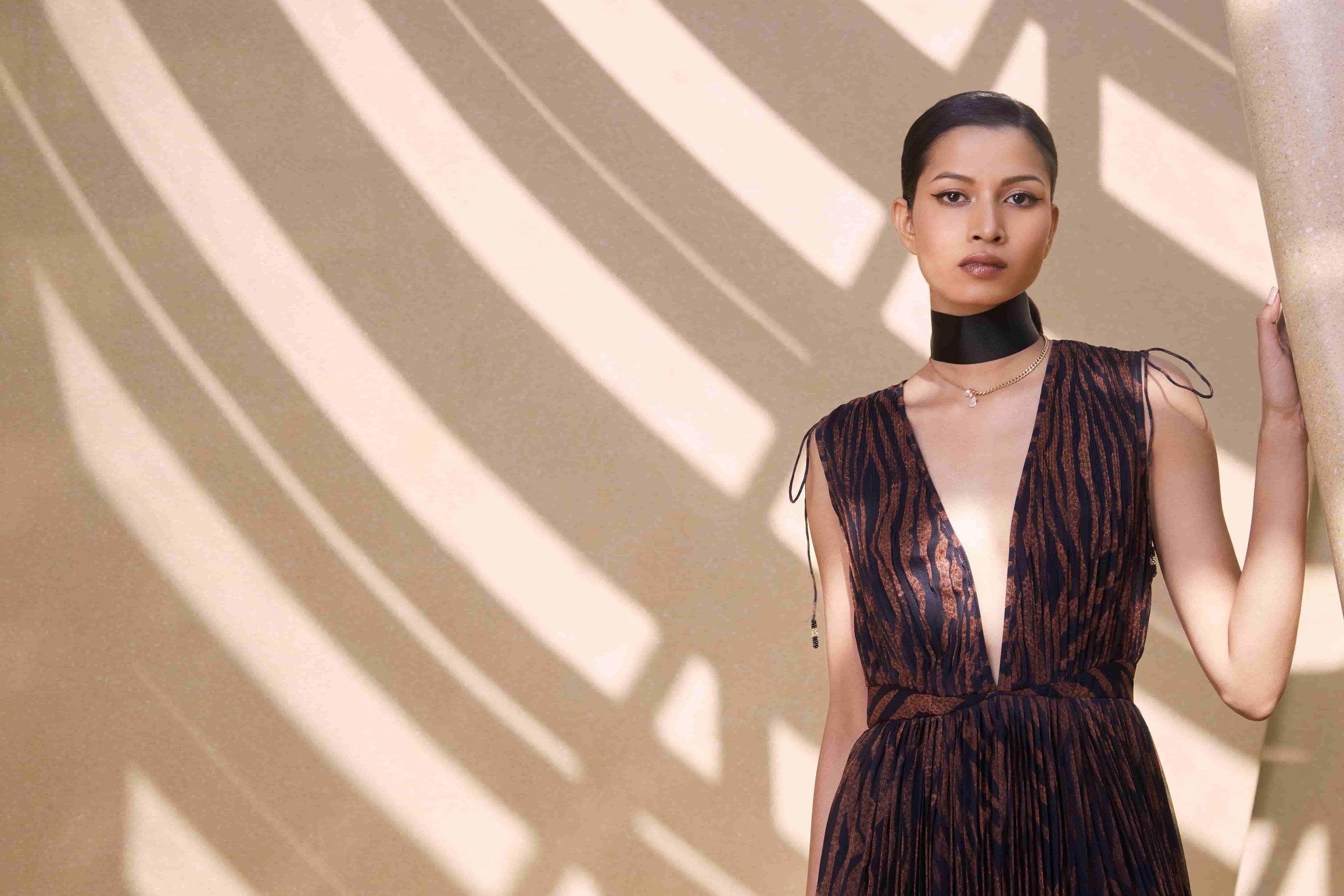 Rococo Sand | Aine Long Dress | Brown