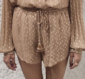 Rococo Sand | Aria Tan Shorts | Tan