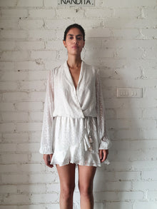 Rococo Sand | Aria Short Dress | White
